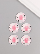 Кабошон стекло для творчества «Круг. Следы кошки», 3×3 см 10656409