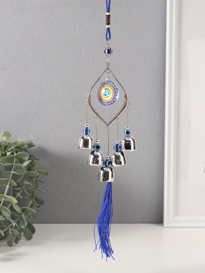Музыка ветра от сглаза «Мантра ОМ», металл, 5 колокольчиков, 36 см