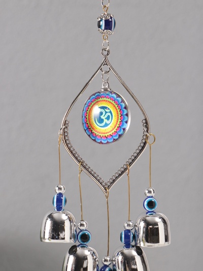 Музыка ветра от сглаза «Мантра ОМ», металл, 5 колокольчиков, 36 см