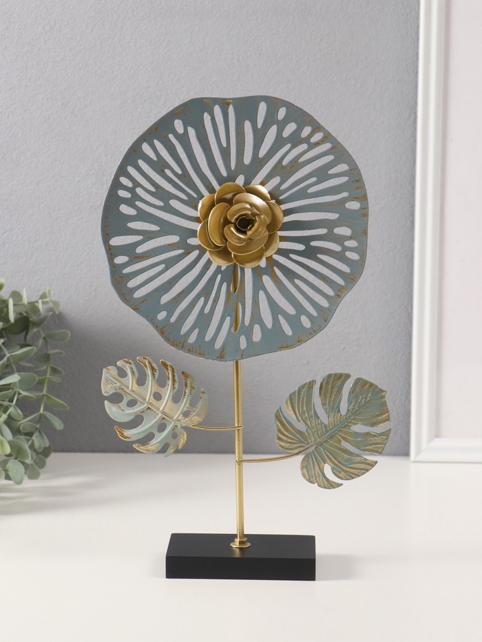 Фигурка металл «Тропический цветок», 6×19.5×32 см - Фото 1