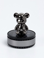 Аксессуар на панель с ароматизатором, мишка, вращается от солнца, серый - Фото 1