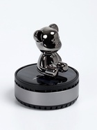 Аксессуар на панель с ароматизатором, мишка, вращается от солнца, серый - Фото 2