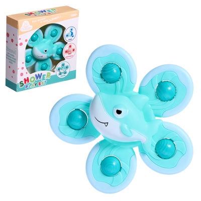 УЦЕНКА Спиннер для ванной на присоске «Акулёнок», на присоске