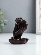 Подставка для благовоний TAKE IT EASY «Рука с лотосом», набор благовоний конусы, стелющийся дым, 4.3×3.5×6 см - Фото 9