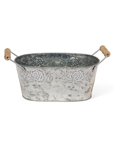 Кашпо с деревянными ручками «Бонсай Альва», 21×12×10 см, 1.2 л, овальное