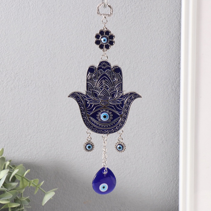 Подвеска от сглаза «Рука Фатимы с лотосом», 9×22 см - Фото 1