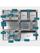 Гастроёмкость GN 1/1 Hanna Knövell, 20 мм, 530×325×20 мм, толщина 0.8 мм, нержавеющая сталь - Фото 8