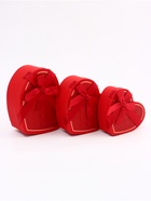 Набор подарочных коробок сердце 3 в 1, красный, 22×20×9; 18.5×17×7.5; 16×14×6 см - Фото 2