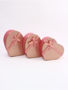 Набор подарочных коробок сердце 3 в 1, розовое золото с бантом «Любовь вечна», 31×27×13.3; 28×25×11.7; 26×23×10.3 см - Фото 2