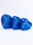 Набор подарочных коробок сердце 3 в 1, сияющий синий с бантом «Любовь вечна», 31×27×13.3; 28×25×11.7; 26×23×10.3 см - Фото 2