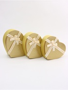 Набор подарочных коробок сердце 3 в 1, золото с бантом «Любовь вечна», 31×27×13.3; 28×25×11.7; 26×23×10.3 см - Фото 2