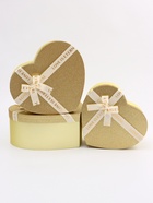 Набор подарочных коробок сердце 3 в 1, золото с бантом «Любовь вечна», 31×27×13.3; 28×25×11.7; 26×23×10.3 см - Фото 3