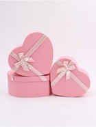Набор подарочных коробок сердце 3 в 1, розовый матовый, 31×27×13.3; 28×25×11.7; 26×23×10.3 см - Фото 3