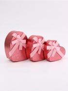 Набор подарочных коробок сердце 3 в 1, розовый, 22×20×9; 18.5×17×7.5; 16×14×6 см - Фото 2