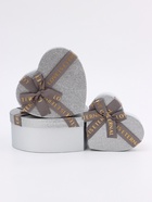 Набор подарочных коробок сердце 3 в 1, серебро с бантом «Любовь вечна», 22×20×9; 18.5×17×7.5; 16×14×6 см - Фото 3