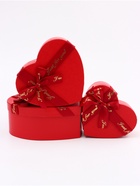 Набор подарочных коробок 3 в 1 сердца, красный, 22×20×9; 18.5×17×7.5; 16×14×6 см - Фото 3