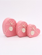 Набор подарочных коробок сердце 3 в 1, розовый с акцентом, 22×20×9; 18.5×17×7.5; 16×14×6 см - Фото 2