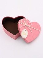 Набор подарочных коробок сердце 3 в 1, розовый с акцентом, 22×20×9; 18.5×17×7.5; 16×14×6 см - Фото 6