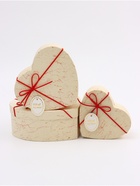 Набор подарочных коробок сердце 3 в 1, бежевый с акцентом, 22×20×9; 18.5×17×7.5; 16×14×6 см - Фото 3