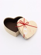 Набор подарочных коробок сердце 3 в 1, бежевый с акцентом, 22×20×9; 18.5×17×7.5; 16×14×6 см - Фото 6