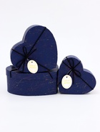 Набор подарочных коробок сердце 3 в 1, синий с акцентами, 22×20×9; 18.5×17×7.5; 16×14×6 см - Фото 3