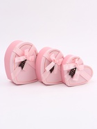 Набор подарочных коробок сердце 3 в 1, розовый с бантом, 22×20×9; 18.5×17×7.5; 16×14×6 см - Фото 2