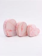 Набор подарочных коробок сердце 3 в 1, розовый мрамор, 22×20×9; 18.5×17×7.5; 16×14×6 см - Фото 2