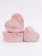 Набор подарочных коробок сердце 3 в 1, розовый мрамор, 22×20×9; 18.5×17×7.5; 16×14×6 см - Фото 3