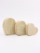 Набор подарочных коробок сердце 3 в 1, бежевый мрамор, 22×20×9; 18.5×17×7.5; 16×14×6 см - Фото 2