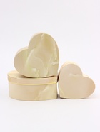 Набор подарочных коробок сердце 3 в 1, бежевый мрамор, 22×20×9; 18.5×17×7.5; 16×14×6 см - Фото 3