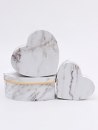 Набор подарочных коробок сердце 3 в 1, белый мрамор, 22×20×9; 18.5×17×7.5; 16×14×6 см - Фото 3