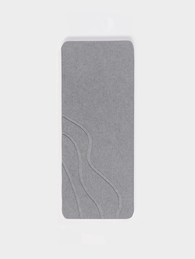 Подставка диатомитовая для губки и аксессуаров для ванной, 25×10 см, серая
