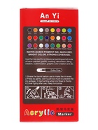 Набор акриловых маркеров 24 штук, пулевидный наконечник 2 мм, толщина линии 1 мм - Фото 6