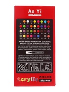 Набор акриловых маркеров 48 штук, пулевидный наконечник 2 мм, толщина линии 1 мм - Фото 7