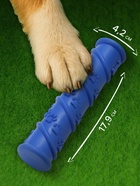 Жевательная игрушка для собак«Палка с лапками», 17.9×4.2 см, с утопленной пищалкой, TPR, синяя - Фото 2