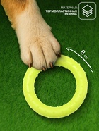Жевательная игрушка для собак «Кольцо», 8 см, суперпрочная, жёлтая - Фото 2