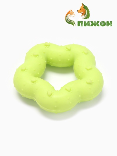 Жевательная игрушка для собак «Пленительная звезда», 7 см, TPR, жёлтая