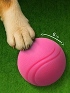 Мячик цельнолитой прыгучий, TPR, 6 см, розовый - Фото 2