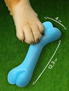 Жевательная игрушка для собак «Косточка классическая», 12.3 с, TPR, голубая - Фото 2
