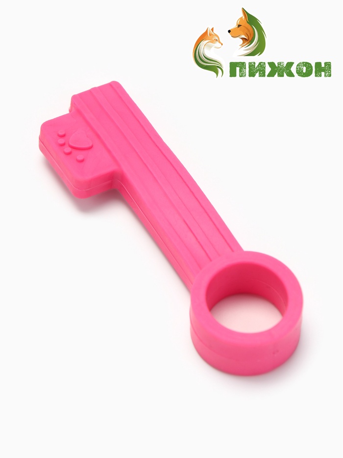 Игрушка жевательная "Ключик", TPR, 10 см, розовая - Фото 1