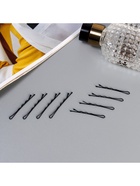 Невидимки для волос «Ариэль», набор 10 шт., 6 см, чёрные - Фото 2