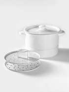 УЦЕНКА Мантоварка (позница) 7.5 л светлая (2 вставки) с пластм. кнопкой - Фото 4