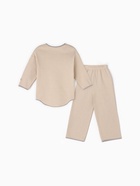 Костюм детский (свитшот и брюки) MINAKU, бежевый, рост 116 см - Фото 12