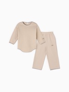 Костюм детский (свитшот и брюки) MINAKU, бежевый, рост 116 см - Фото 7