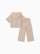 Костюм детский (свитшот и брюки) MINAKU, бежевый, рост 122 см - фото 44690435