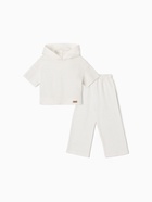 Костюм детский (свитшот и брюки) MINAKU, молочный, рост 110 см - фото 44690444