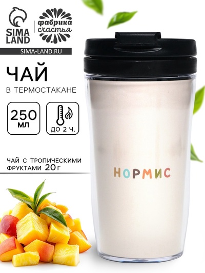 Чай подарочный в термостакане «Нормис», вкус: тропические фрукты, 20 г