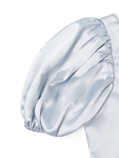 Платье нарядное для девочки MINAKU: PartyDress с рукавами, голубое, рост 104 см