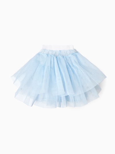 Платье нарядное для девочки MINAKU: PartyDress с рукавами, голубое, рост 104 см