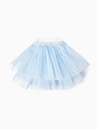 Платье нарядное для девочки MINAKU: PartyDress, с воланами, рост 116-122 см, голубое - Фото 15